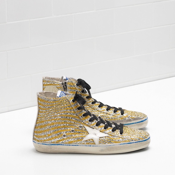 Golden Goose Francy Yellow Glitter Sneakers